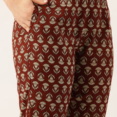 Straight Dupatta Sets - V-Neck, 3/4 Sleeves with Border Detailing, Elastic Waistband Pants with Pockets & Full-Length Dupatta (M-XXL)