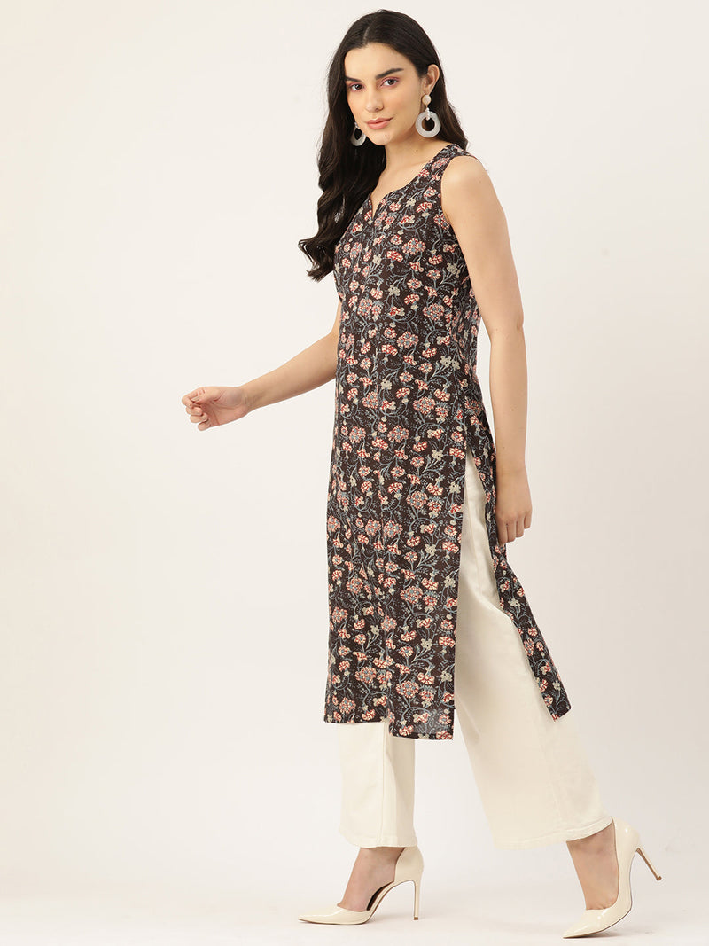 V-Neck Long Kurti