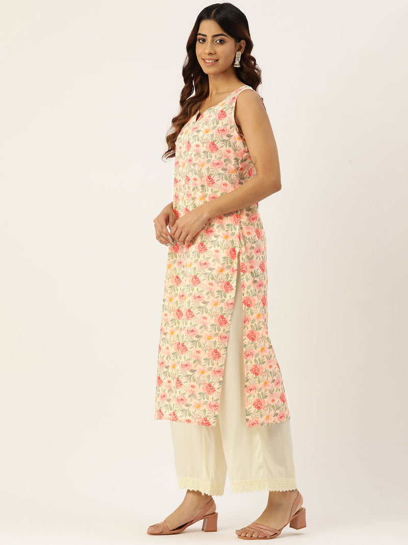 V-Neck Long Kurti