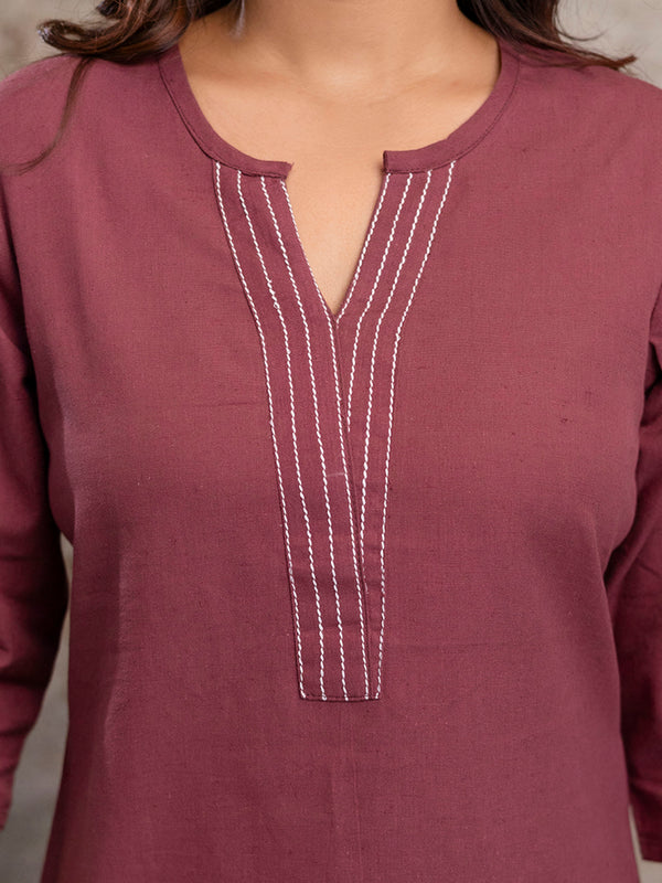 Elegant Short Kurti for Women – 3/4 Sleeves | Round Neck |