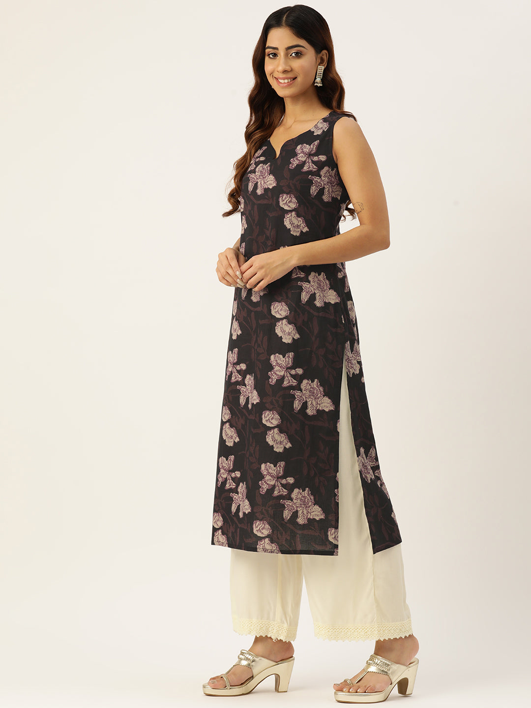 V-Neck Long Kurti FRKT6351