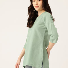 Elegant Short Kurti for Women – 3/4 Sleeves | Round Neck |