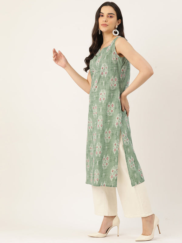 V-Neck Long Kurti