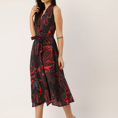 Floral Wrap Angrakha Dress – Lightweight Sleeveless Cotton Perfection
