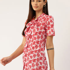 Elegant Bow Collar Cotton Shirt for Women - Stylish & Comfortable