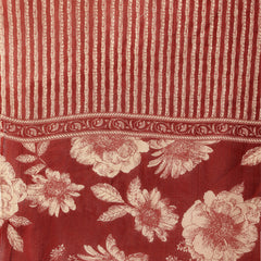 Bodered V-Neck 3-Piece Kurta Set with Ankle-Length Pants & Full-Length Dupatta (Size S-XXL).