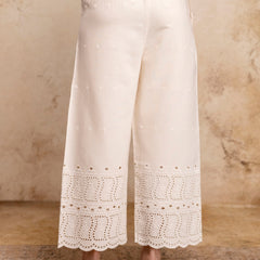 Women’s Cotton Embroidered Wide-Leg Palazzos | Soft, Breathable & Elegant