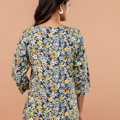 Elegant Printed Short Kurti – Soft Cotton, Everyday Style, Sizes S–XXL.