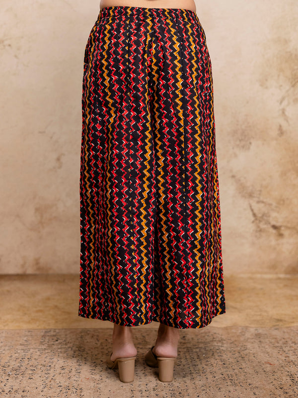 Women’s Elegant Cotton Printed Palazzos | Breathable & Flowy Fit