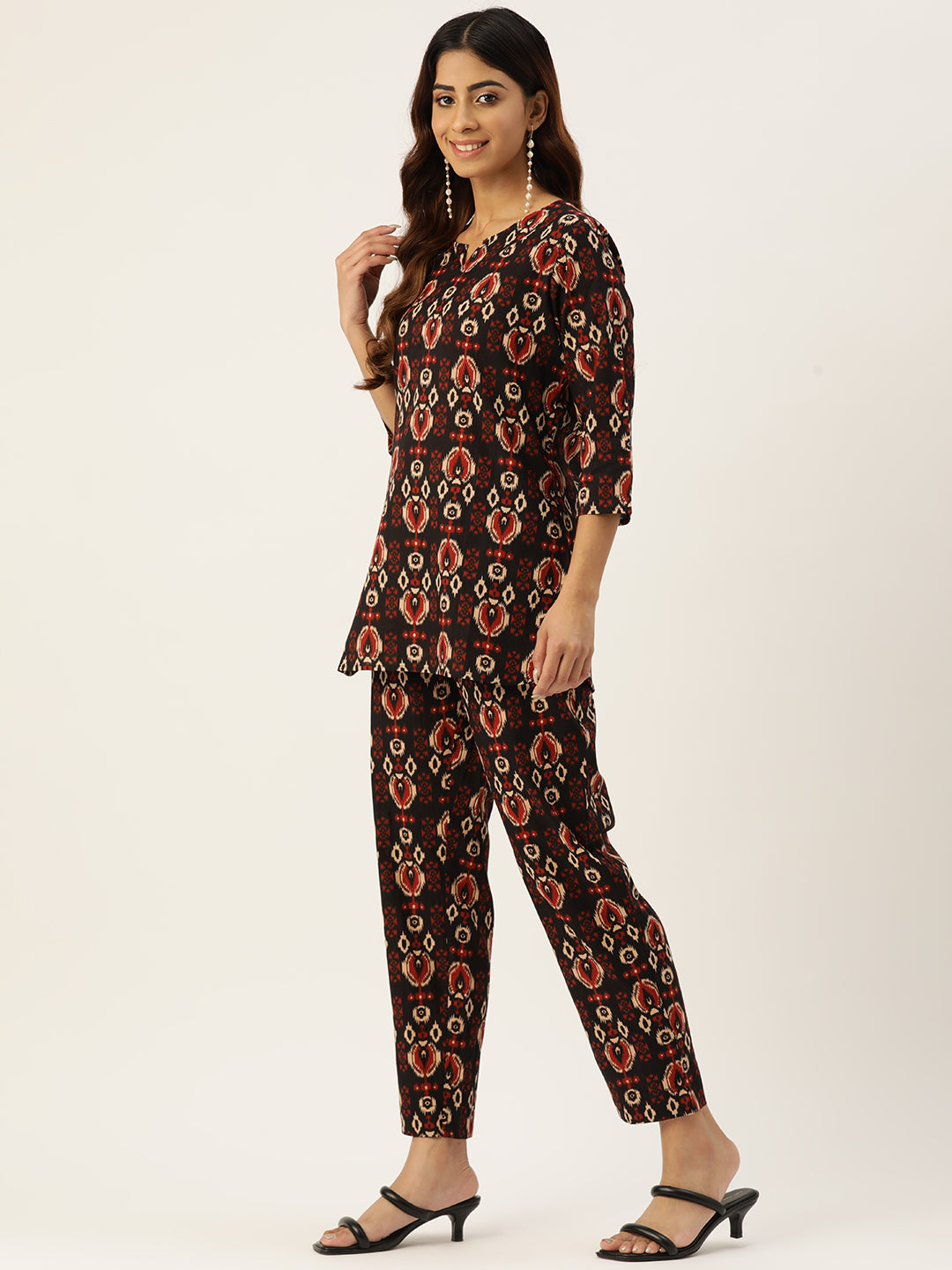 Floral Printed Pure Cotton Night Suits FRLW9056