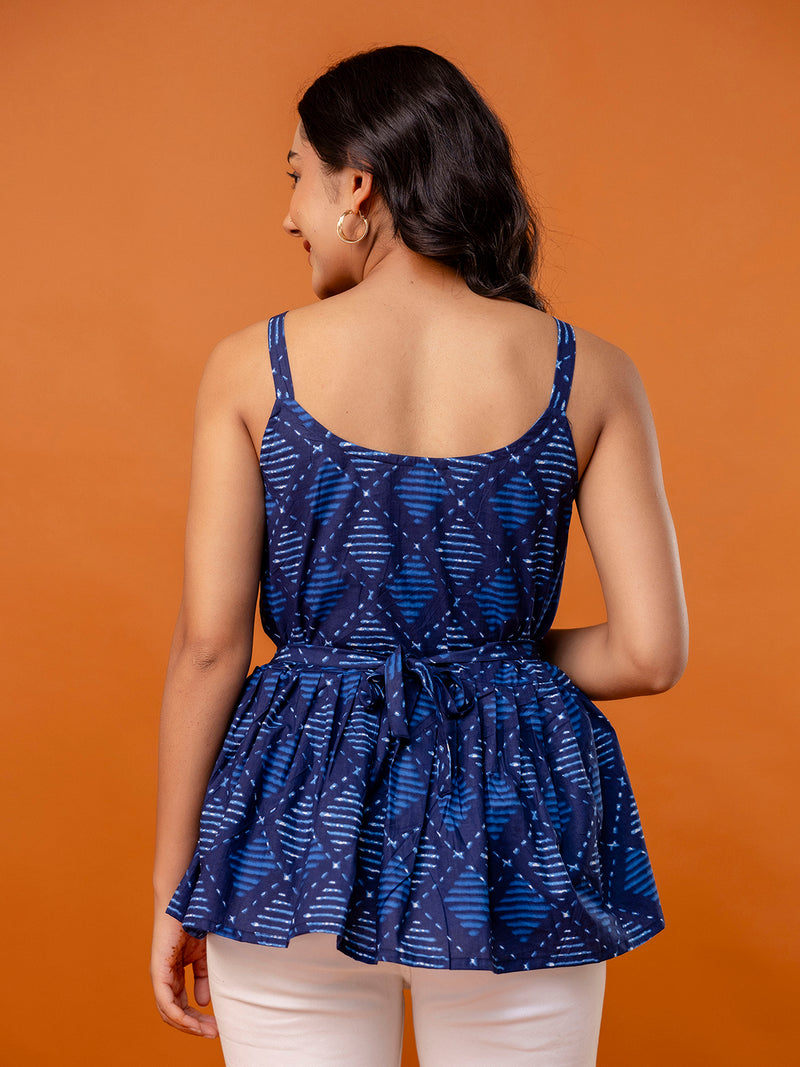 Strappy Peplum Top – Flattering Fit, All-Day Comfort, Sizes XS–XXL.