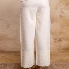 Graceful Rayon Embroidered Palazzos with Elegant Wide-Leg Fit