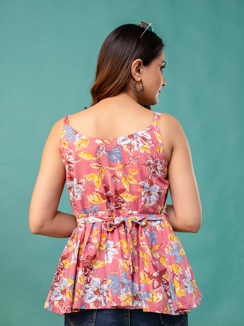 Strappy Peplum Top – Flattering Fit, All-Day Comfort, Sizes XS–XXL.