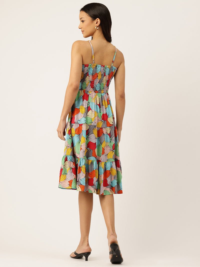 Women’s Floral Print Rayon Flared Dress | Soft & Lightweight | Casual Fit | Sizes XS–XXL