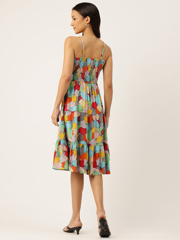 Women’s Floral Print Rayon Flared Dress | Soft & Lightweight | Casual Fit | Sizes XS–XXL