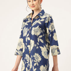 Versatile Collared Shirt with 3/4 Sleeves for Women – Elegant & Casual