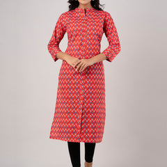 Feranoid Straight Knee Length Grey Colour Kurta For Women