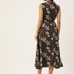 Floral Wrap Angrakha Dress – Lightweight Sleeveless Cotton Perfection