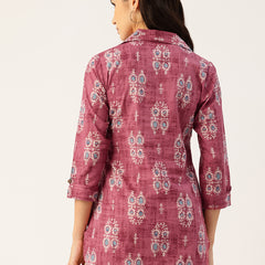 Versatile Collared Shirt with 3/4 Sleeves for Women – Elegant & Casual