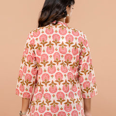 Elegant Mandarin Collar Printed Tunic – Stylish & Comfortable, Sizes