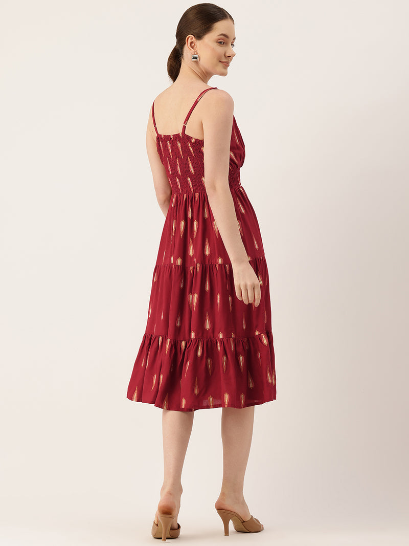 Women’s Floral Print Rayon Flared Dress | Soft & Lightweight | Casual Fit | Sizes XS–XXL