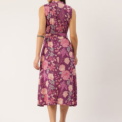 Floral Wrap Angrakha Dress – Lightweight Sleeveless Cotton Perfection
