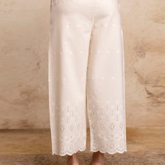 Women’s Cotton Embroidered Wide-Leg Palazzos | Soft, Breathable & Elegant