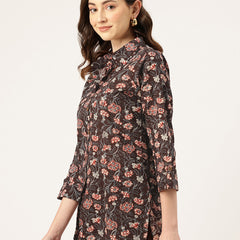 Versatile Collared Shirt with 3/4 Sleeves for Women – Elegant & Casual