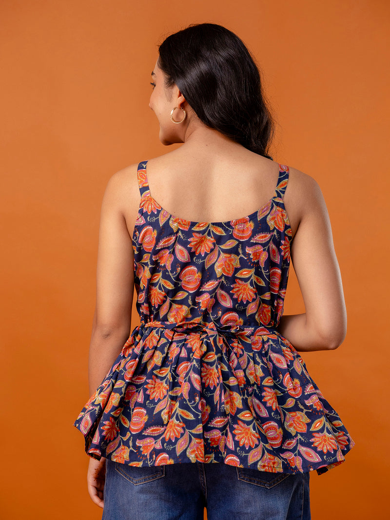 Strappy Peplum Top – Flattering Fit, All-Day Comfort, Sizes XS–XXL.