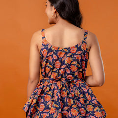 Strappy Peplum Top – Flattering Fit, All-Day Comfort, Sizes XS–XXL.