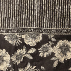 Bodered V-Neck 3-Piece Kurta Set with Ankle-Length Pants & Full-Length Dupatta (Size S-XXL).