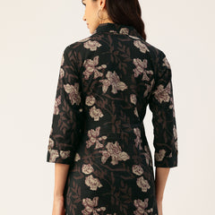 Versatile Collared Shirt with 3/4 Sleeves for Women – Elegant & Casual