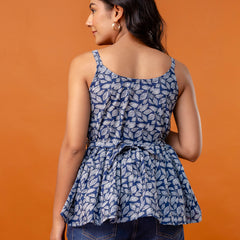 Strappy Peplum Top – Flattering Fit, All-Day Comfort, Sizes XS–XXL.