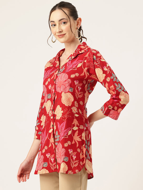 Versatile Collared Shirt with 3/4 Sleeves for Women – Elegant & Casual