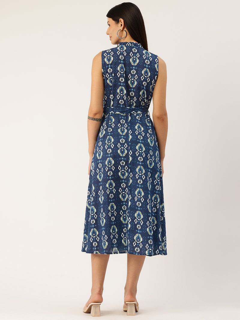 Floral Wrap Angrakha Dress – Lightweight Sleeveless Cotton Perfection