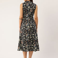Floral Wrap Angrakha Dress – Lightweight Sleeveless Cotton Perfection