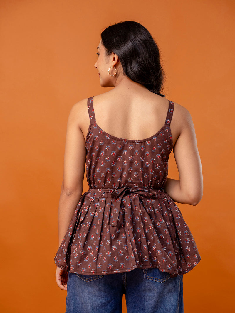 Strappy Peplum Top – Flattering Fit, All-Day Comfort, Sizes XS–XXL.