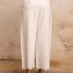 Women’s Cotton Embroidered Wide-Leg Palazzos | Soft, Breathable & Elegant