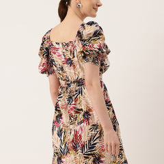 Women’s Floral Print Rayon Flared Dress | Soft & Lightweight | Casual Fit | Sizes XS–XXL