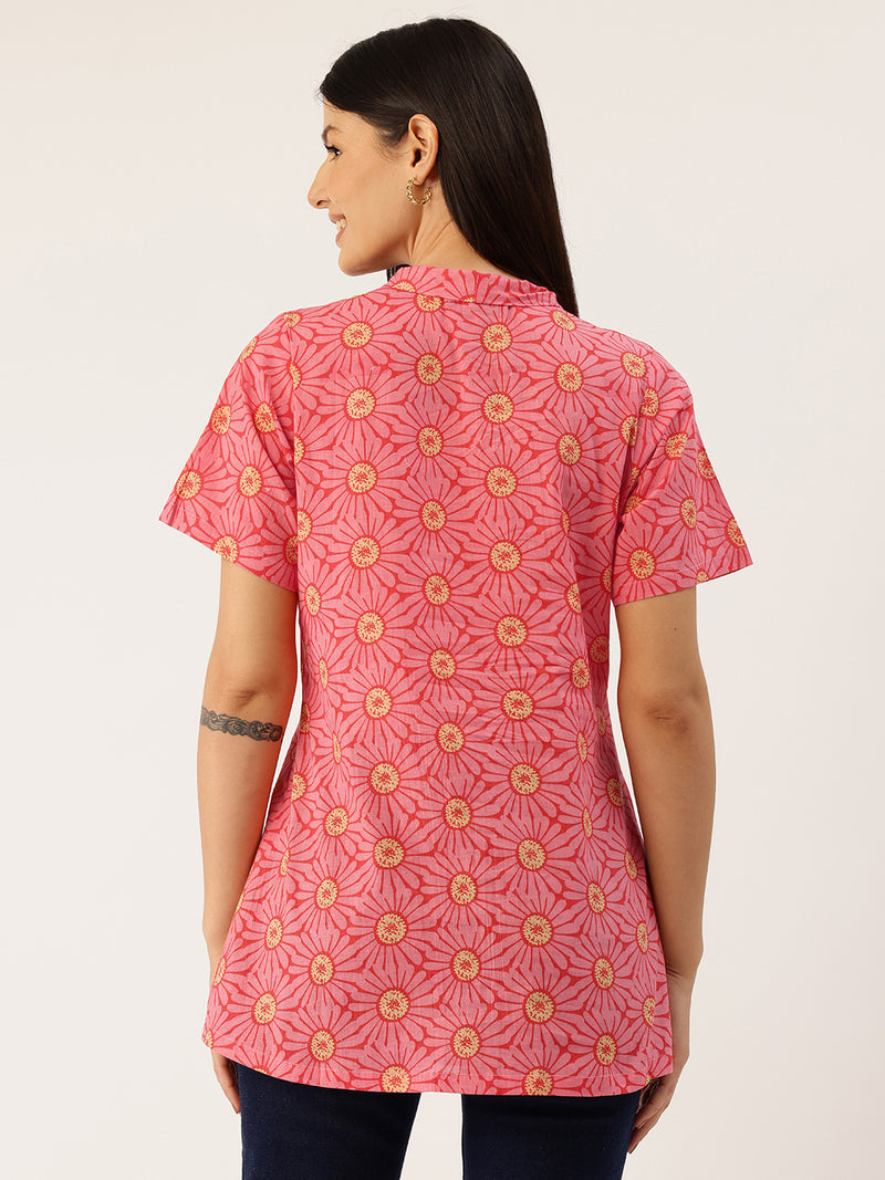 Elegant Bow Collar Cotton Shirt for Women - Stylish & Comfortable