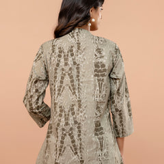 Elegant Mandarin Collar Printed Tunic – Stylish & Comfortable, Sizes