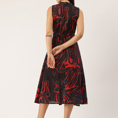Floral Wrap Angrakha Dress – Lightweight Sleeveless Cotton Perfection