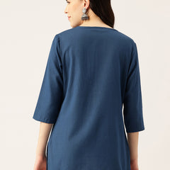 Elegant Short Kurti for Women – 3/4 Sleeves | Round Neck |