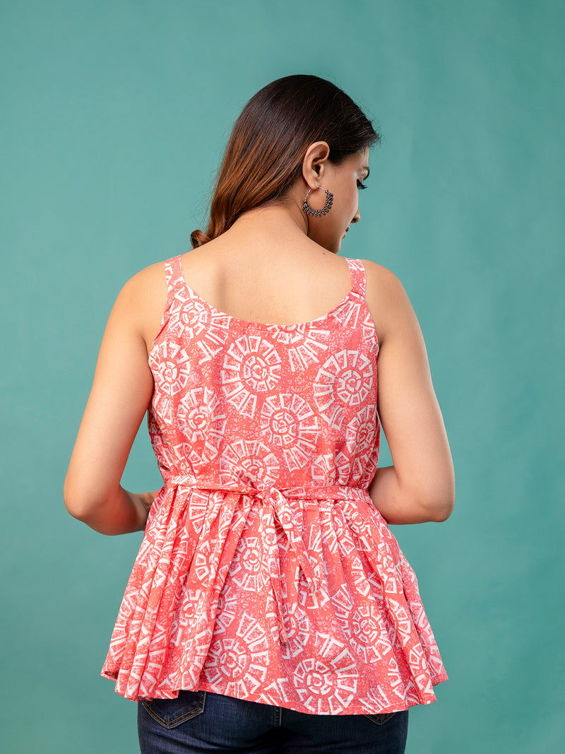 Strappy Peplum Top – Flattering Fit, All-Day Comfort, Sizes XS–XXL.