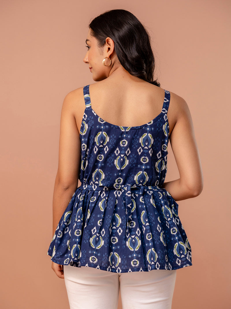 Strappy Peplum Top – Flattering Fit, All-Day Comfort, Sizes XS–XXL.