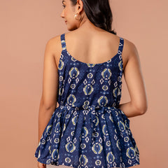 Strappy Peplum Top – Flattering Fit, All-Day Comfort, Sizes XS–XXL.