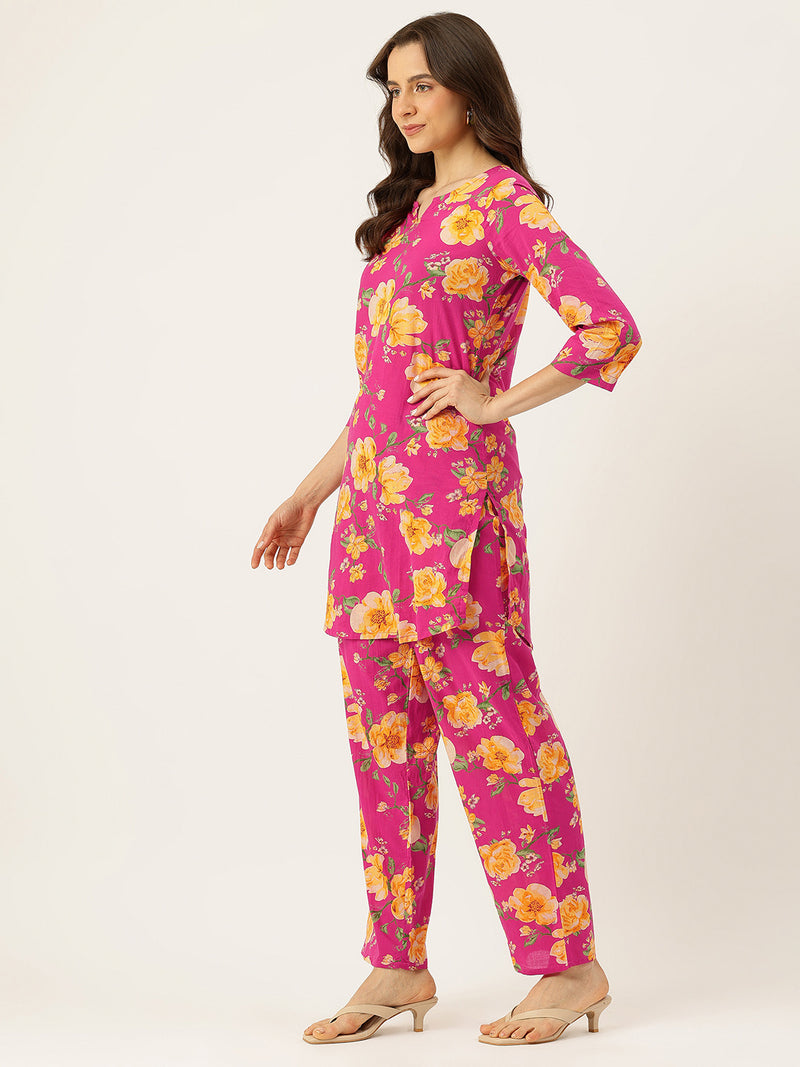 Floral Printed Cotton Co-Ord set – Breezy Prints, Chic Fit