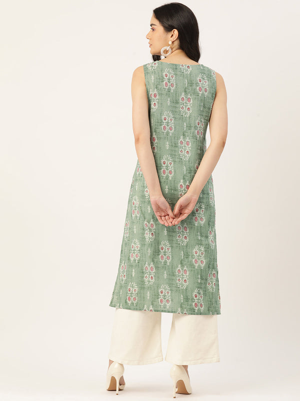 V-Neck Long Kurti