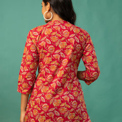 Top – Mandarin Collar, 3/4 Sleeves, Flattering Fit (Sizes S–XXL)