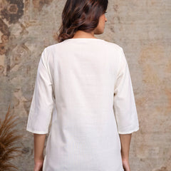 Elegant Short Kurti for Women – 3/4 Sleeves | Round Neck |
